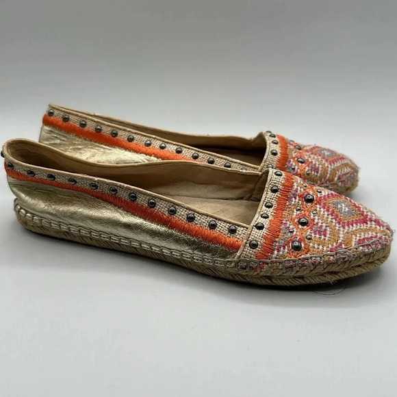 WOMENS HOUSE OF HARLOW 1960 KAT STUDDED ESPADRILLE MOCASSIN SHOES FLATS - Picture 3 of 6